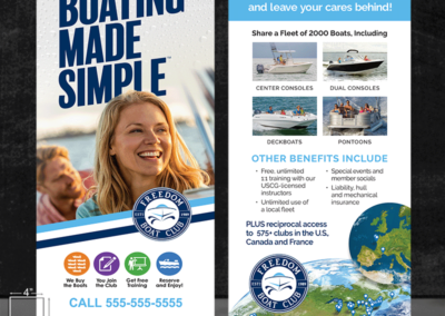 Freedom Boat Rack Card