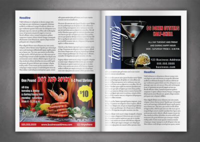 Two half page ads for Tommy's Restaurant